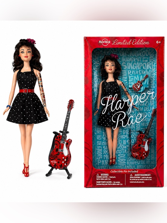 Hard Rock Cafe Other - Hard Rock Cafe Limited Edition Barbie Doll NRFB w Guitar Pin - RARE FIND